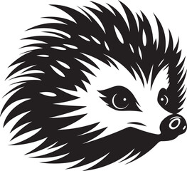 Geometric Protection Emblem in Black Sentinels Prickly Majesty Minimalistic Charm