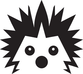 Sleek Defender Silhouette Midnight Charm Elegant Monochrome Quills of Protection