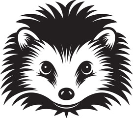 Sleek Lines Midnight Scuttler Symbol Graceful Hedgehog Head Icon Geometric Appeal