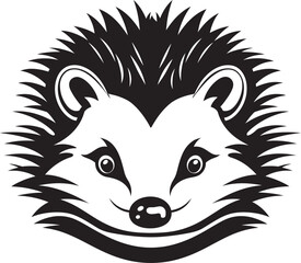 Geometric Spines Hedgehog Icon Stealthy Defender Bold Hedgehog Insignia