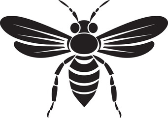 Elegant Hornet Profile Graphic Design Winged Warrior Hornet Logo