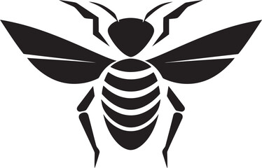 Artistic Hornet Symbol Monochromatic Beauty Graceful Wings Vectorized Hornet Crest