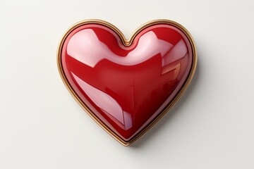 Heart badge with an elegant design as a like notification icon for social media, Generative AI
