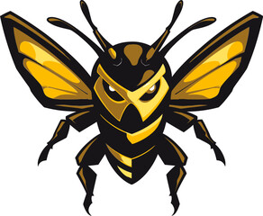 Abstract Buzz Symbol of Shadows Eyes of the Winged Warrior Emblematic Art