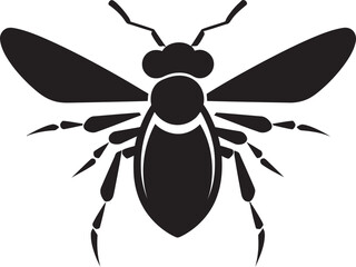 Winged Warrior Hornet Logo Stinging Swirl Vector Art