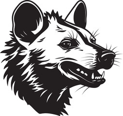 Hyenas Laughter Minimalistic Charm Midnight Ferocity Mammal Silhouette