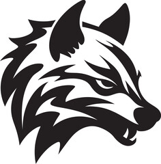 Graceful Stride Vectorized Hyena Crest Shadowy Scavenger Abstract Hyena Design