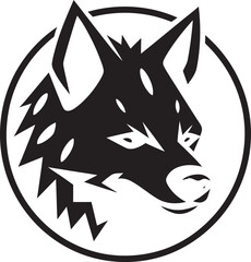 Shadowy Scavenger Abstract Hyena Design Nocturnal Cunning Mysterious Hyena Identity