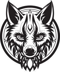 Stalking with Style Modern Hyena Icon Elegant Carnivore in Darkness Logo Design - obrazy, fototapety, plakaty