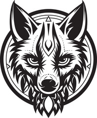Stalking with Style Modern Hyena Icon Elegant Carnivore in Darkness Logo Design