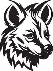 Hunting in Vector Hyena Art Mysterious Monochrome Mark of the Hyena