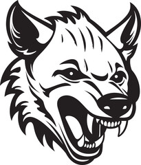 Sleek and Cunning Emblem Nocturnal Hunter in Monochrome