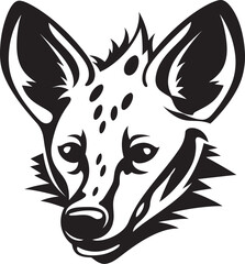 Vector Hyena Silhouette Timeless Symbol Cunning Prowler Hyena Badge