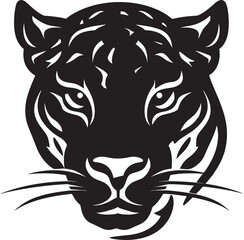 Fototapeta premium Nighttime Stalker Jaguar Logo Roaring Wildness Vector Art