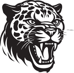 Minimal Jaguar Elegance in Vector Art Abstract Prowler Symbol of Shadows