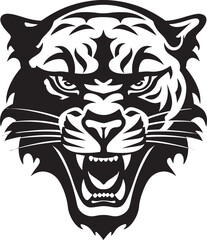 Eyes of the Stealthy Predator Emblematic Art Black Jaguar Silhouette Elegance Defined