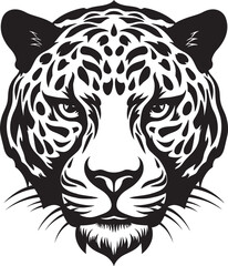 Vectorized Emblems Eyes of Stalking Silhouette of a Graceful Prowler