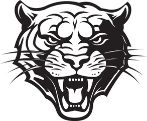 Vectorized Emblems Eyes of Stalking and Power Sleek and Fierce Black Jaguar Emblem
