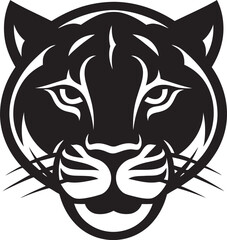 Nighttime Stalker Jaguar Logo Roaring Wildness Vector Art