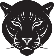 Abstract Jaguar Power in Monochrome Vector Jaguar Silhouette Timeless Symbol