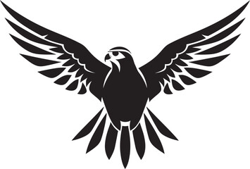 Swooping with Style Modern Kestrel Icon Elegant Bird of Prey in Darkness Logo Design