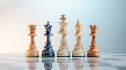 chess pieces on the board 