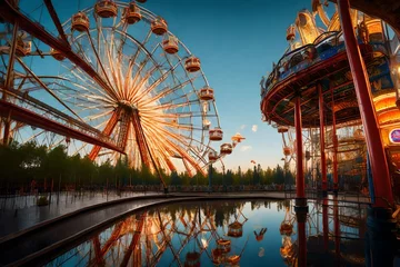 Stickers muraux Parc dattractions ferris wheel in the park