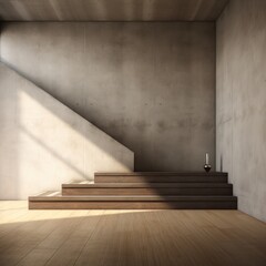 Ascending the grand staircase, each step a symmetrical climb towards the building's secrets hidden behind the indoor walls, the floor echoing with anticipation