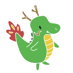 辰年、年賀状素材、ベクター