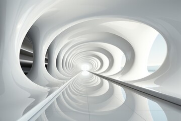 Time-traveling tunnel with swirling vortexes and a sense of motion, Generative AI