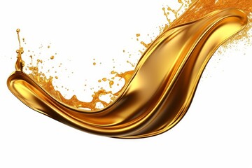 Luxury gold splash, abstract golden fluid motion, Generative AI