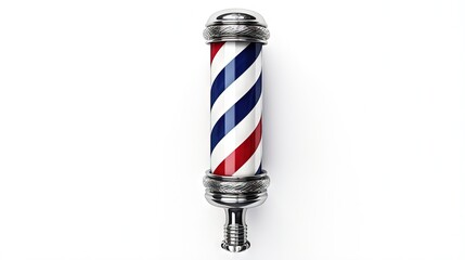 Barber pole. 3d illustration on white background