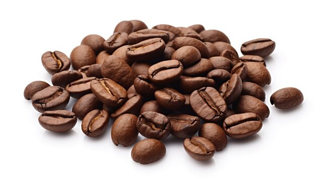 Coffee Beans isolated on white background area for copy space.