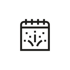 Calendar icon vector. Linear style sign for mobile concept and web design. Calendar symbol illustration. Pixel vector graphics - Vector.	
