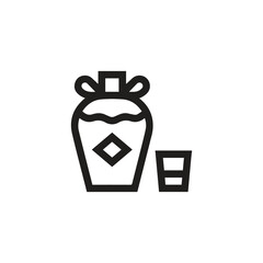 Liquor con vector. Linear style sign for mobile concept and web design. Liquor symbol illustration. Pixel vector graphics - Vector.	
