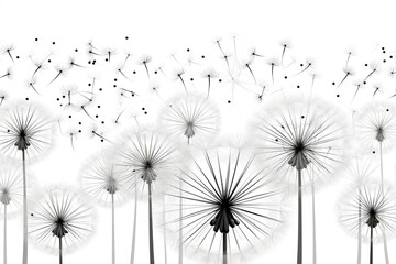 Macro concept flower dandelion wind seeds plant summer freedom blowball white
