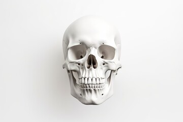 Fototapeta premium Skull on a white background, Halloween