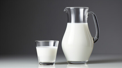 Glass and jug of milk