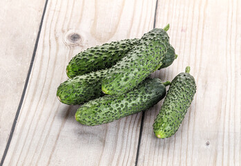 Fresh natural organic cucumbers heap