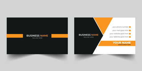 orange own visiting card Modern, Creative business card, name card,  corporate, contact us, void, grab, bulletin, introduction, recruitment,elegant,real estate business card