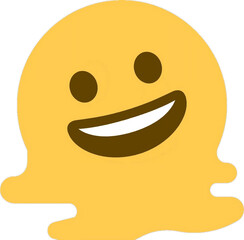 Fototapeta premium melting smiley face emoji