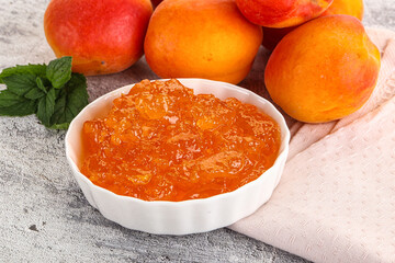 Sweet apricot jam homemade dessert