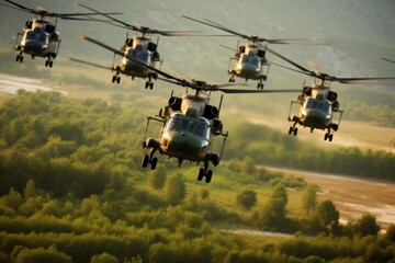 Photo of Military helicopters formation