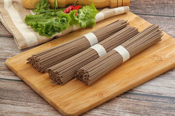 Raw soba noodles - Asian cuisine