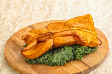 Smoked squid appetizer snack isolated