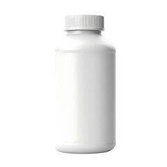 Plastic Bottle with White Label Isolated on Transparent or White Background, PNG