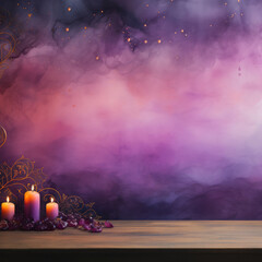 Watercolor Diwali Greeting Card Banner Mockup, Hindu Holiday, Generative AI