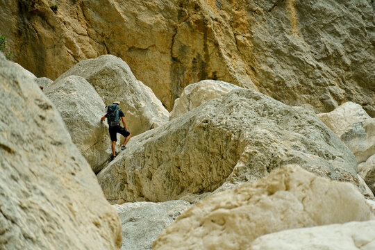 Lo spettacolare canyon della Gola del Gorropu nel Supramonte di Orgosolo. Provincia di Nuoro, Sardegna. Italia