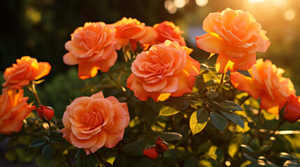 Some beautiful orange roses