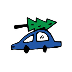 Christmas season Hand Drawn Colorful, Doodle 